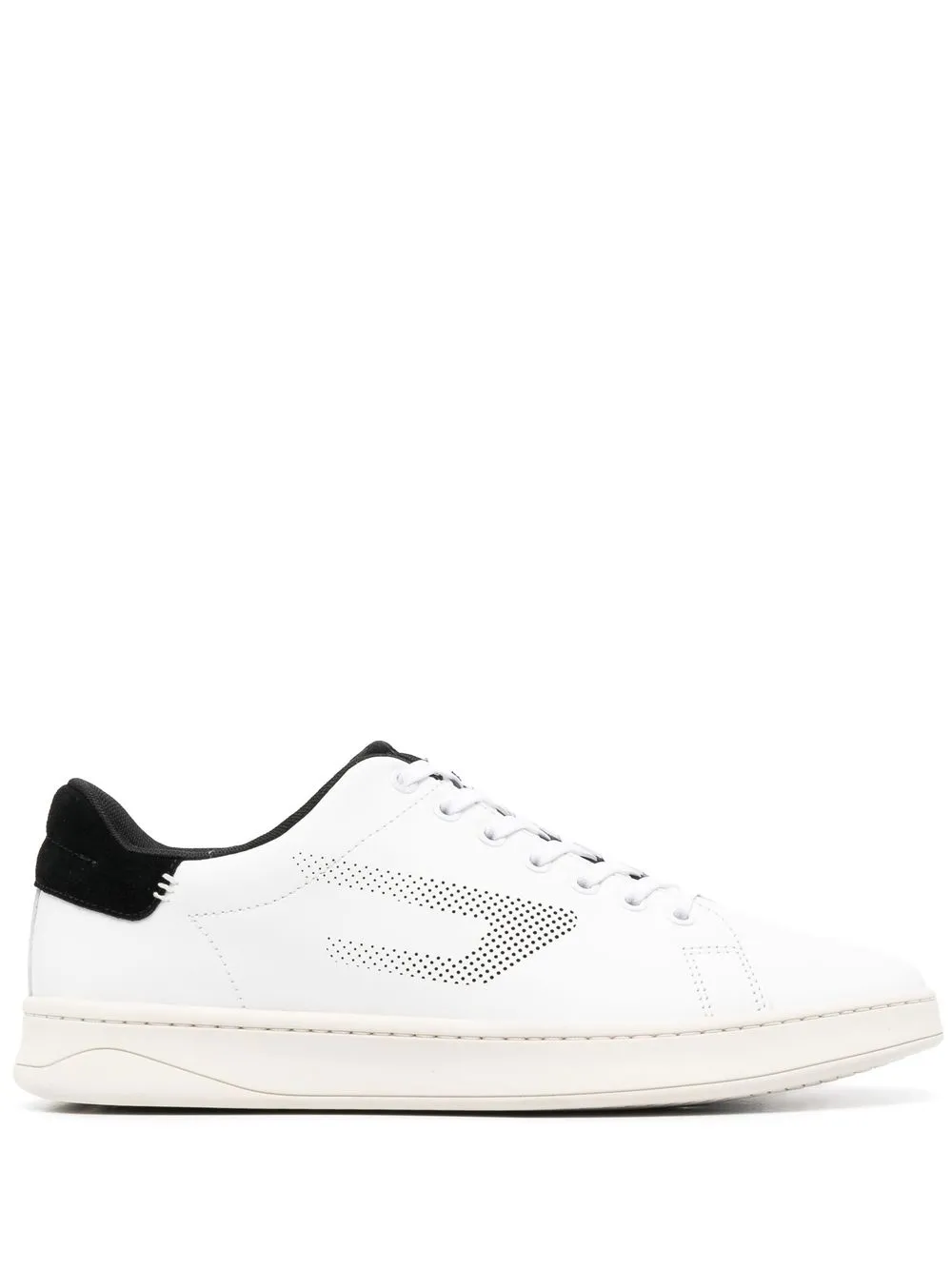 

Diesel contrasting trim leather sneakers - White