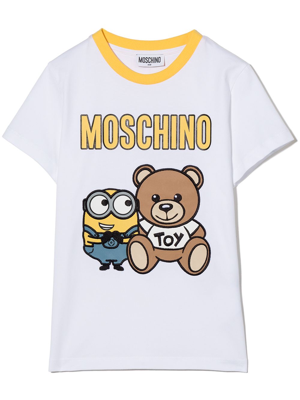 фото Moschino kids футболка с принтом teddy bear