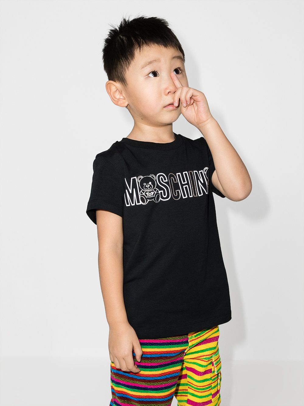 фото Moschino kids футболка с логотипом