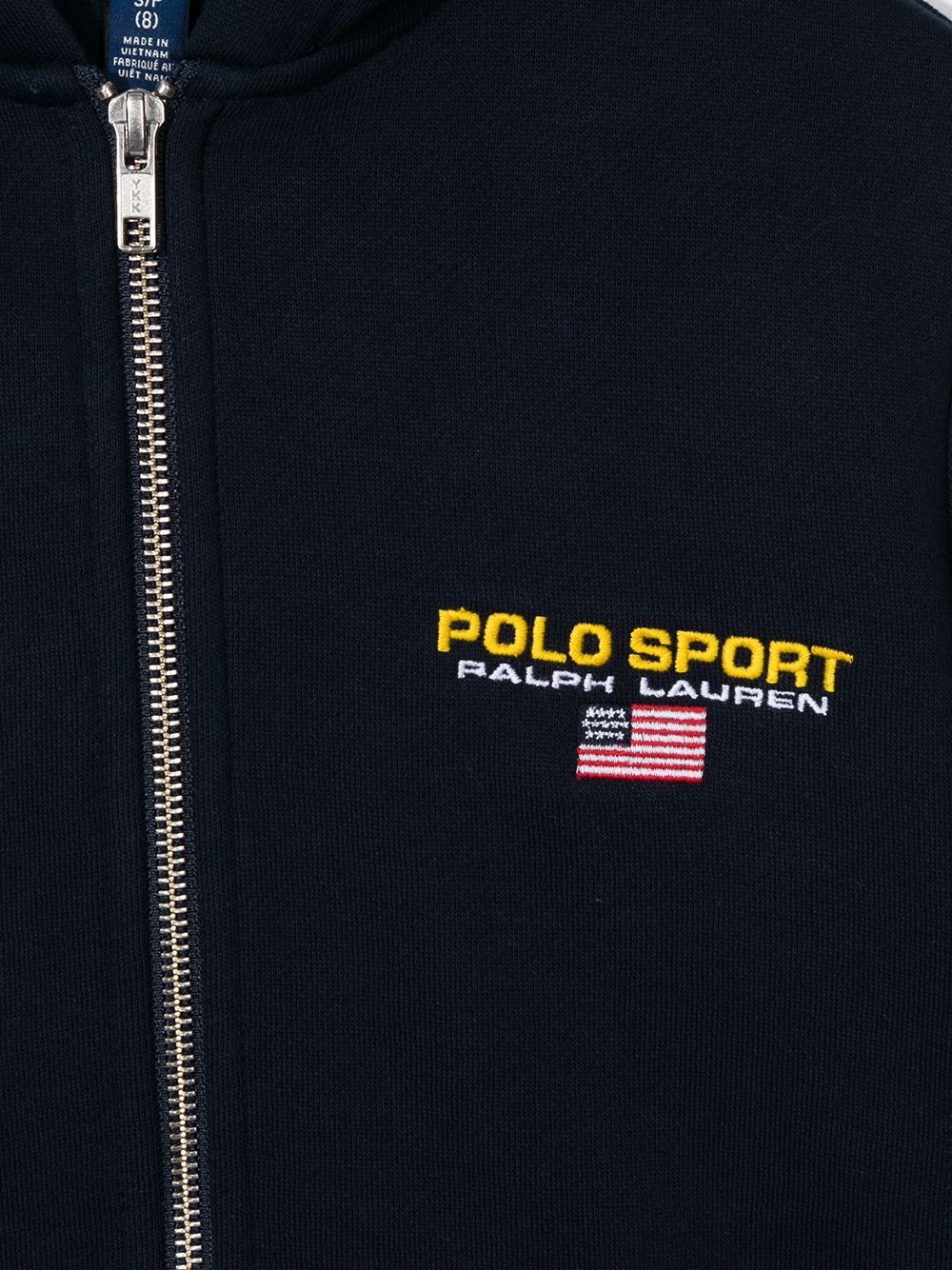 Shop Ralph Lauren Polo Sport Zip-up Hoodie In Blue