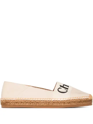 Chloé Woody logo-print Espadrilles - Farfetch