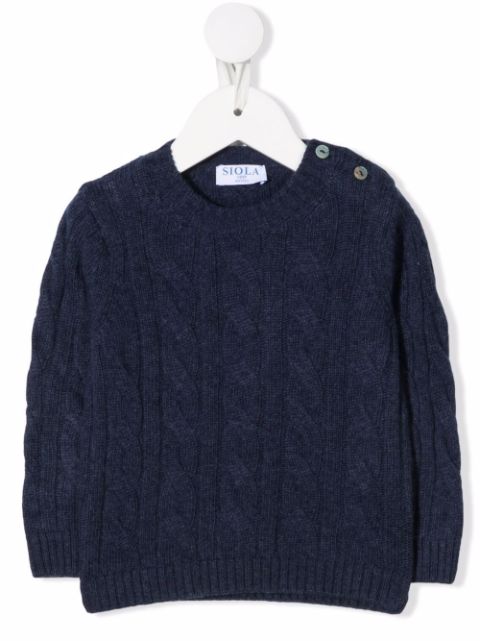 Siola cable-knit buttoned jumper 