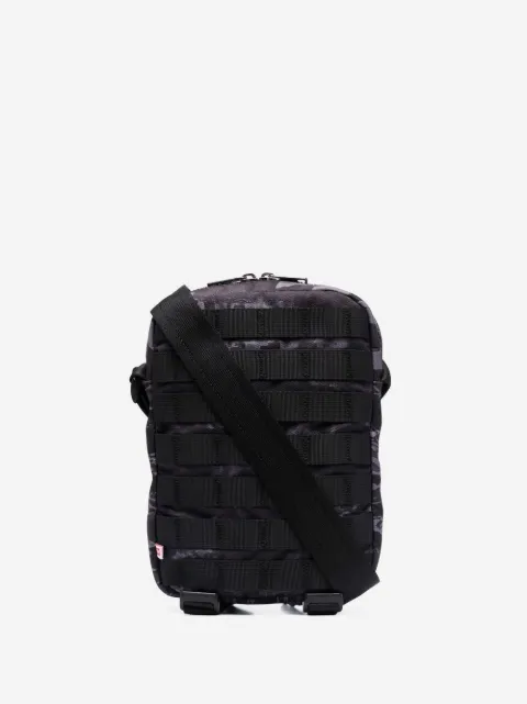 Diesel camo panelled messenger bag