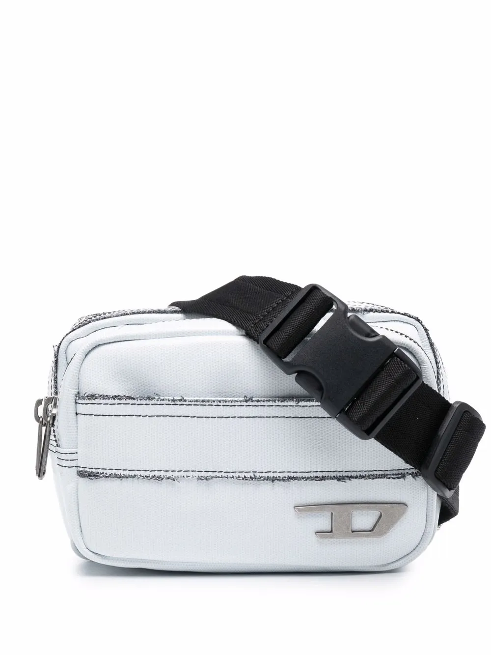 diesel logo plaque crossbody bag