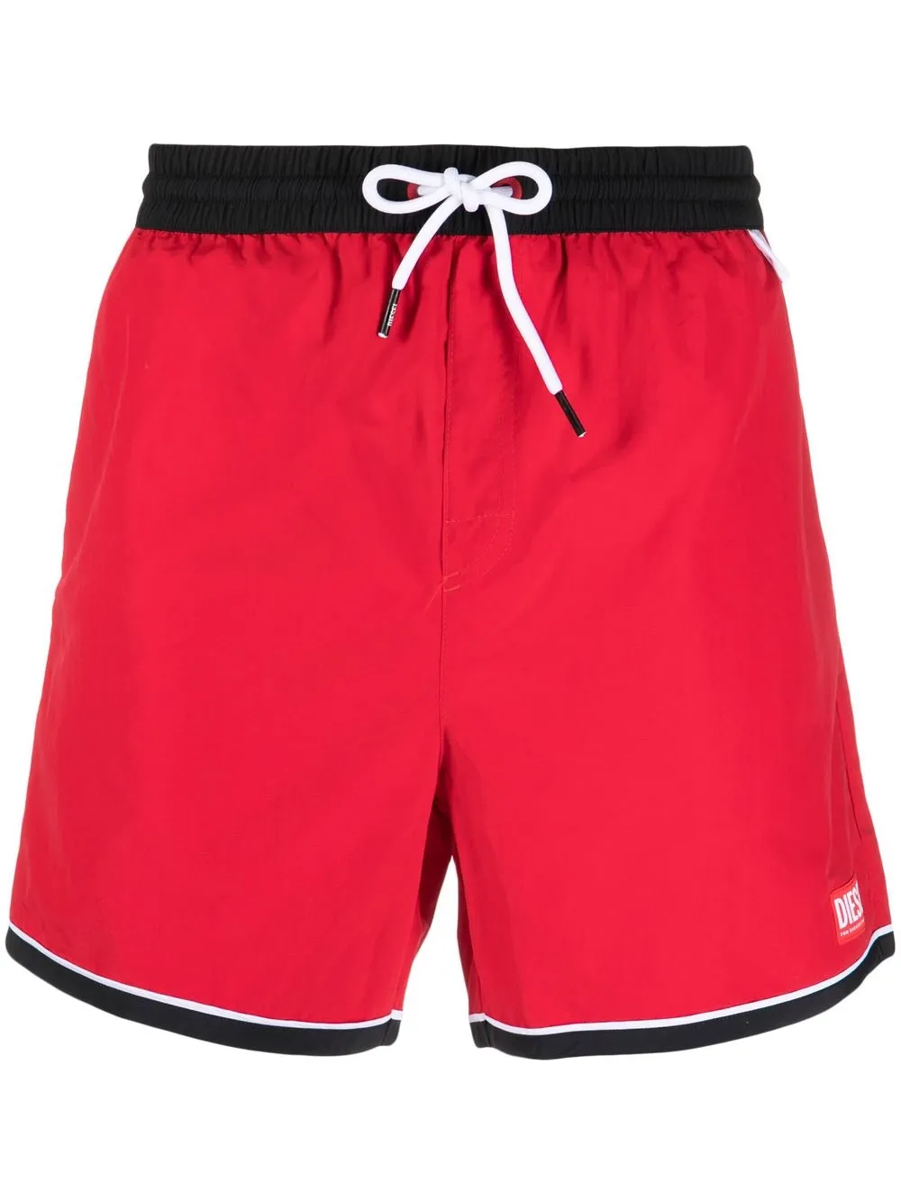 

Diesel shorts de playa con diseño color block - Rojo