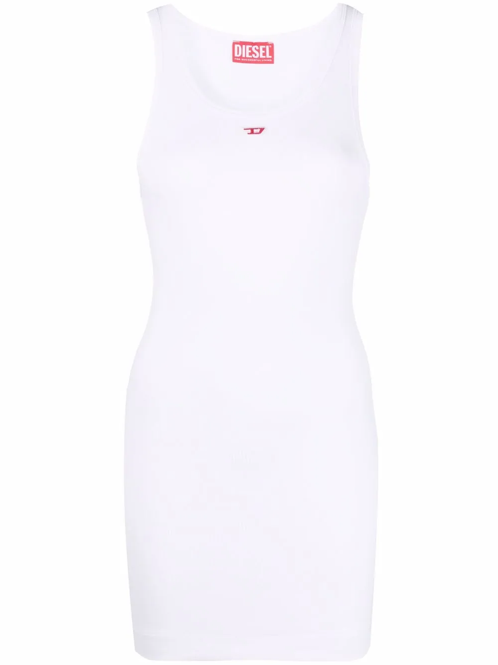 

Diesel vestido con logo estampado - Blanco