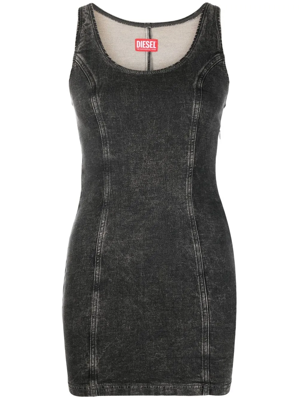 Diesel Mini jurk van denim Grijs