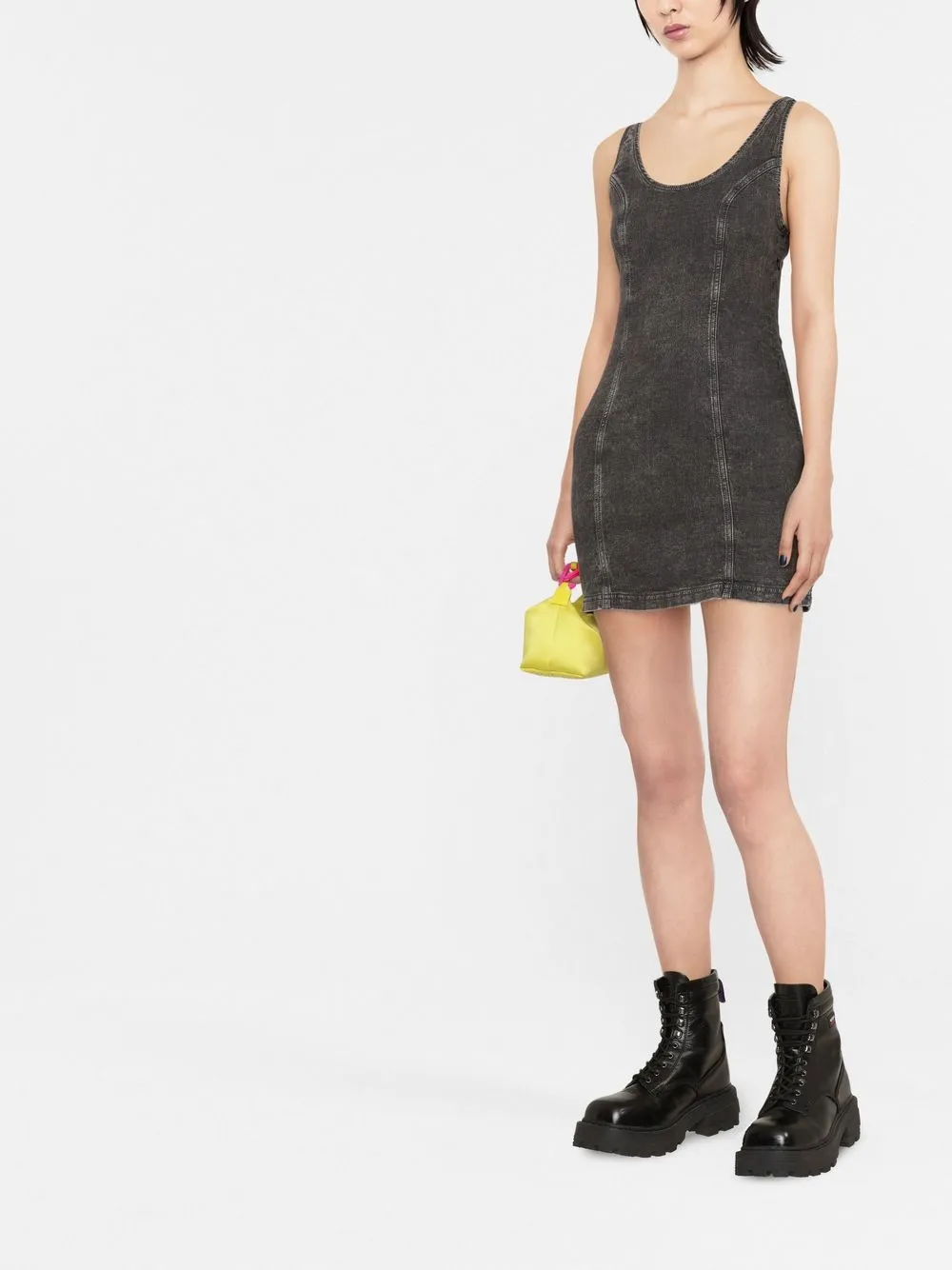 Diesel Mini jurk van denim Grijs