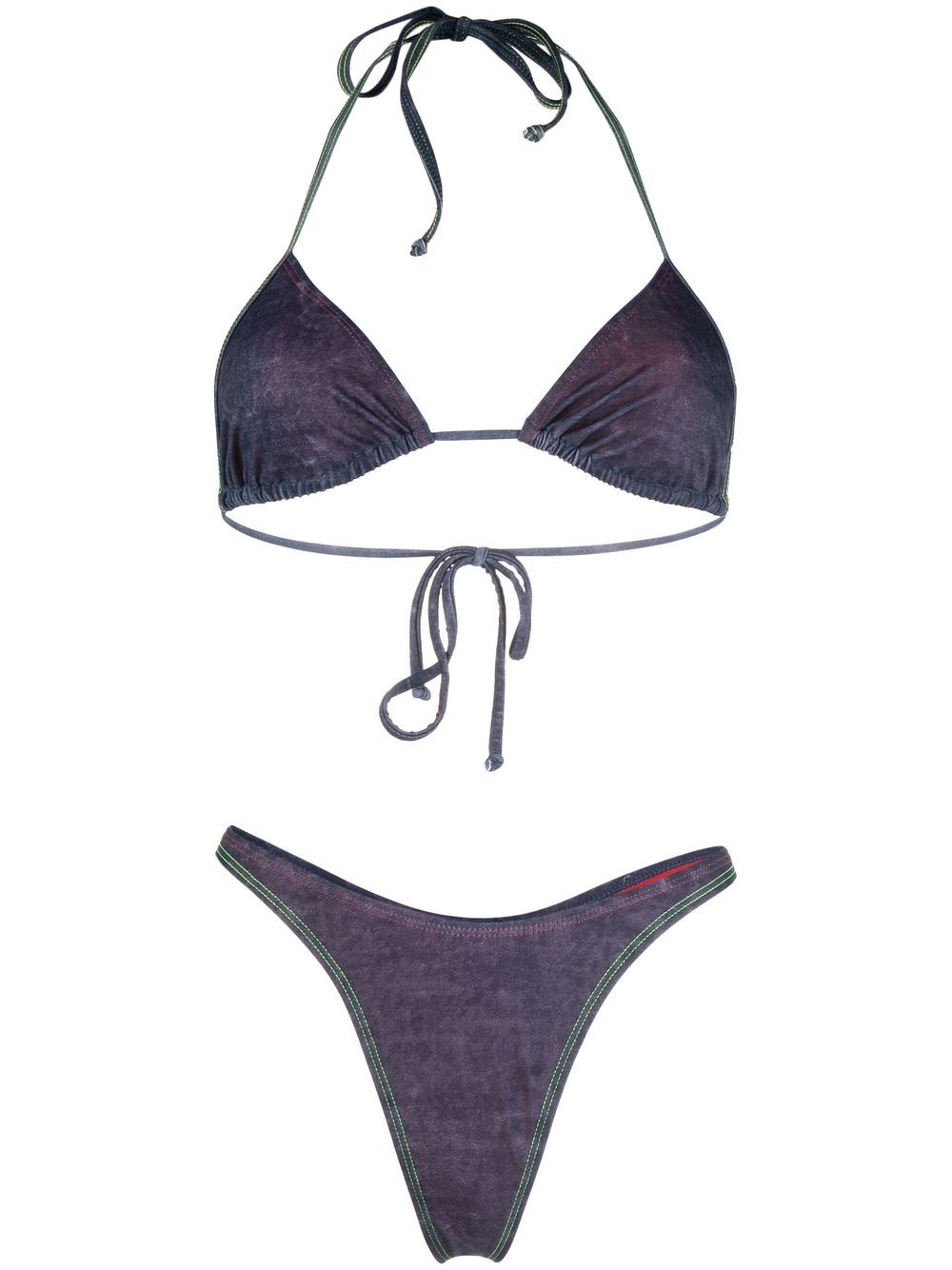 Diesel Triangle Bikini Set In Blue | ModeSens