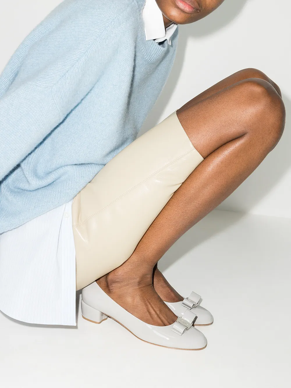 Ferragamo Vara 30mm ballet pumps | Heeled Pumps | Image 2