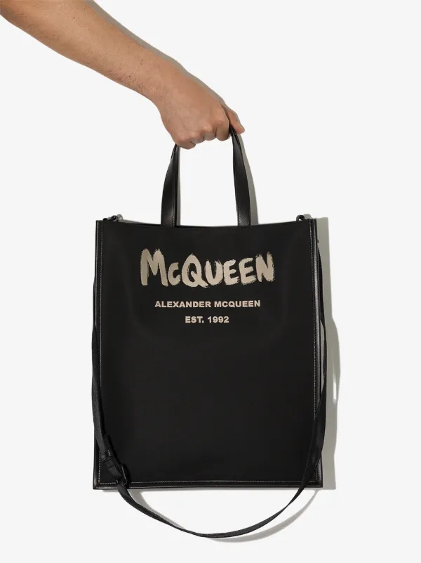 Alexander McQueen Brushed Logo Tote Bag - Farfetch