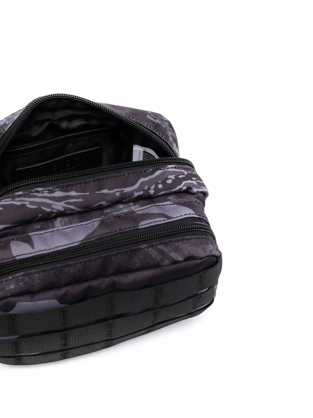 Diesel Red Tag Camouflage-print Quilted Belt Bag In 黑色