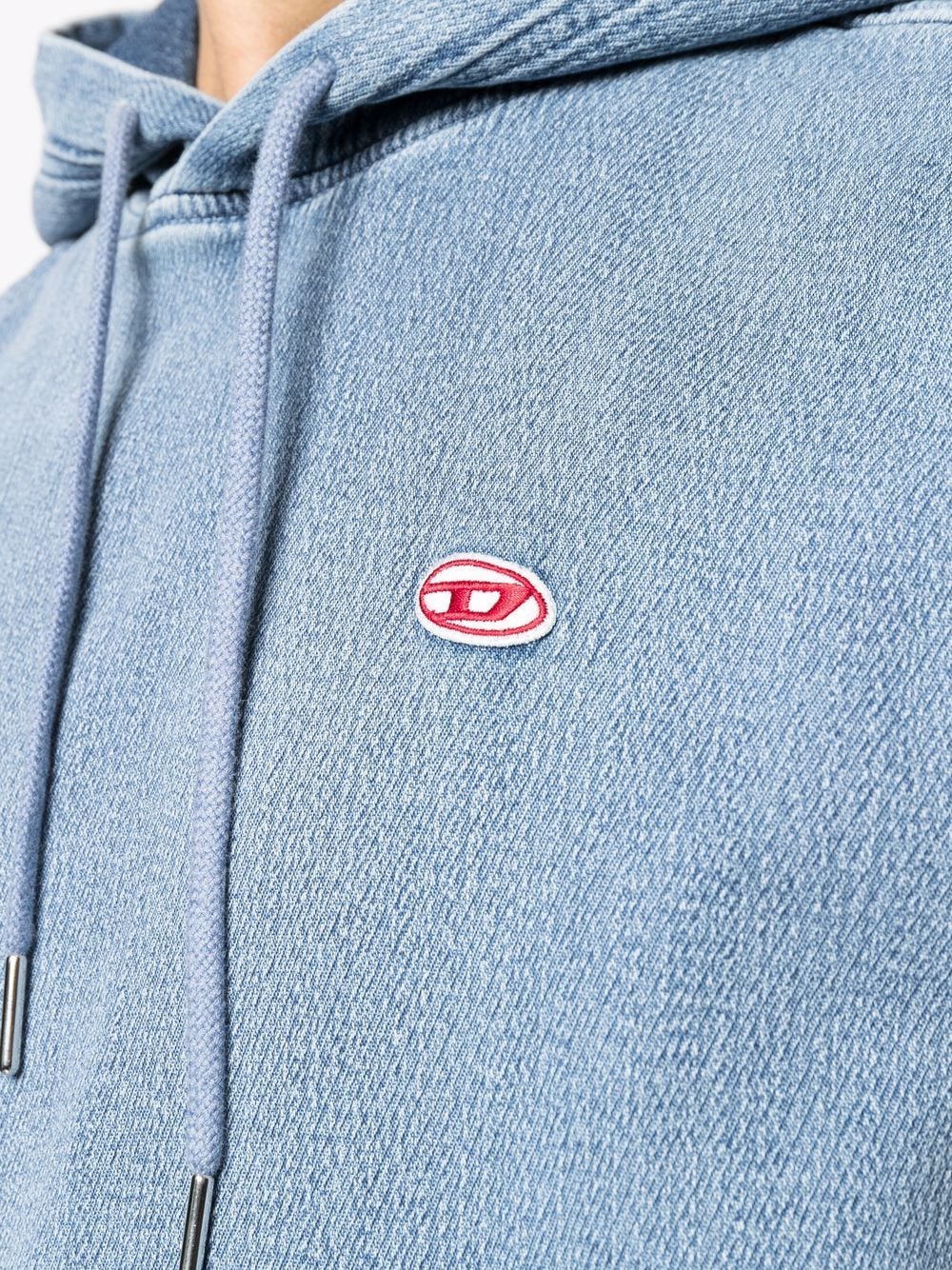 фото Diesel джинсовое худи с нашивкой-логотипом