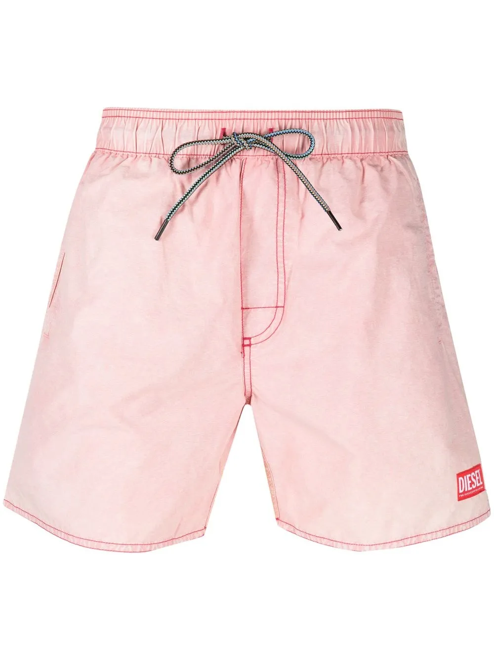 Diesel logo-patch swim-shorts | Pink | Image 1