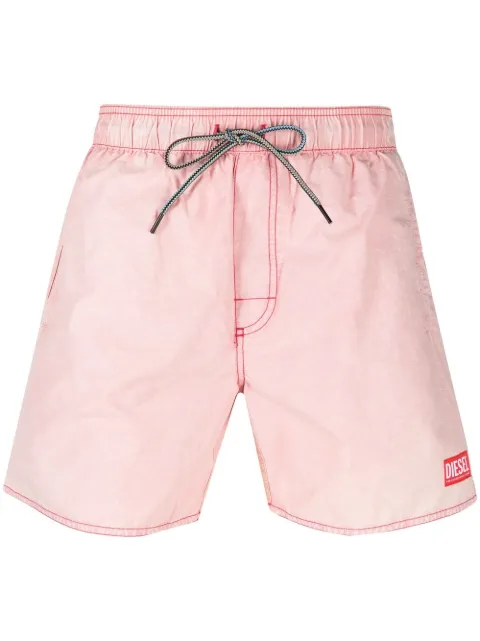 Diesel logo-patch swim-shorts