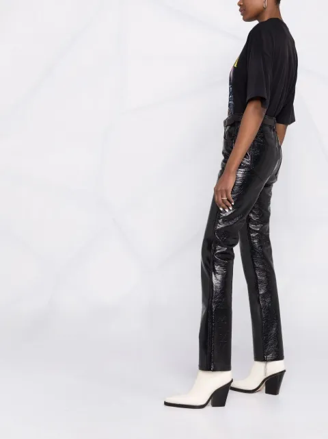 Diesel high-rise Faux Leather Trousers 