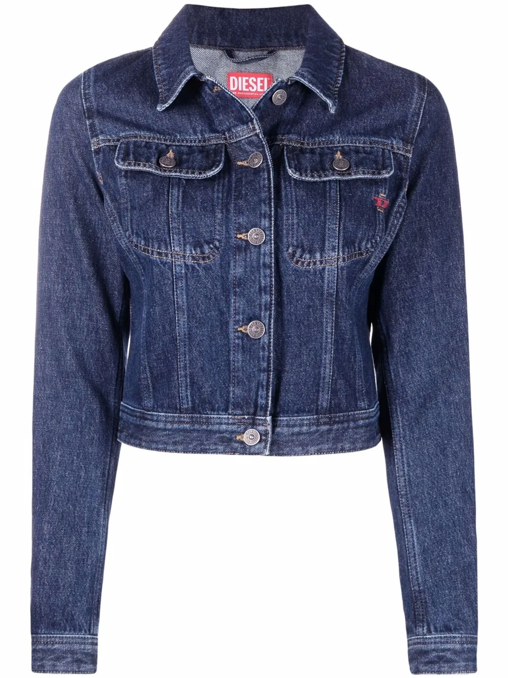 

Diesel cropped denim jacket - Blue
