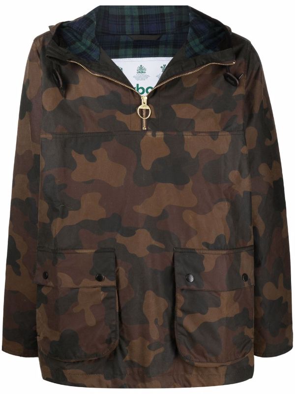 barbour camouflage wax jacket