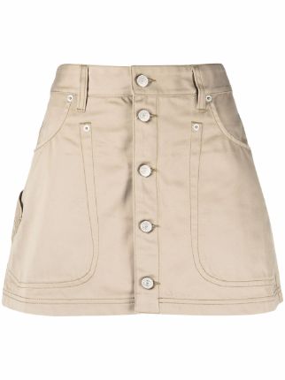 beige denim skirt