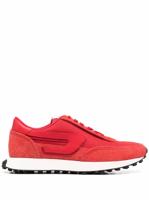 diesel panelled platform sneakers