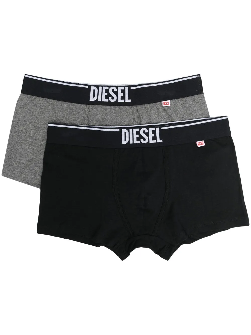 

Diesel striped logo-waistband boxer briefs - Grey