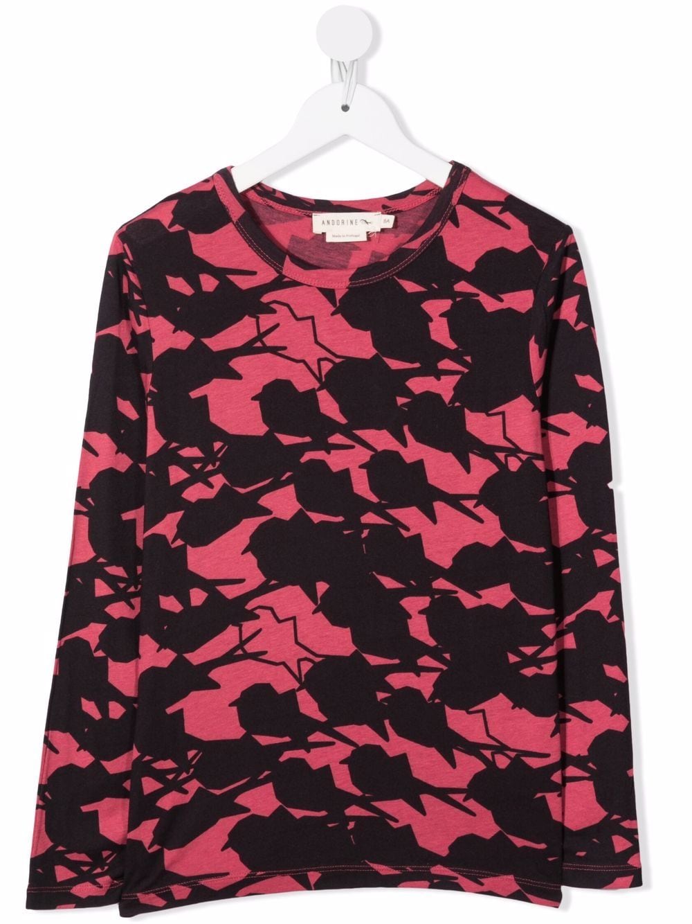 andorine t-shirt à imprimé abstrait - rose