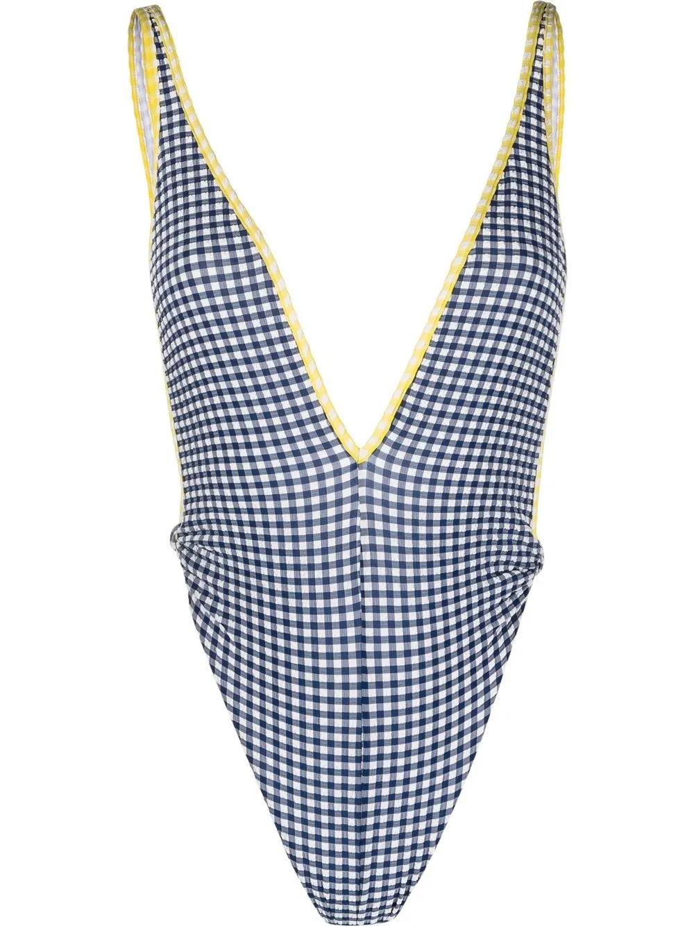 Diesel Badeanzug mit Vichy-Karo - Blau