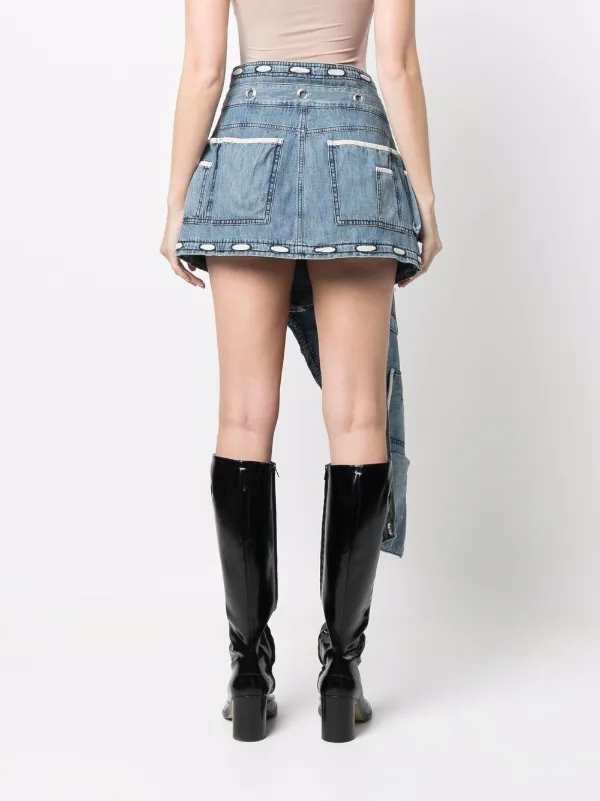 Diesel Asymmetric Utility Denim Mini 