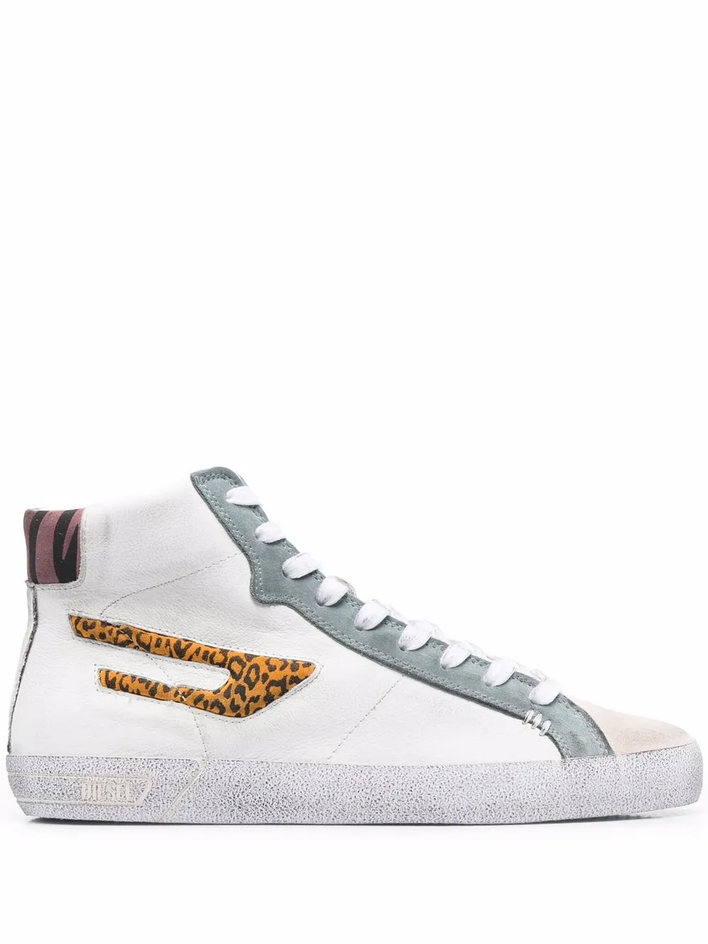 

Diesel tenis altos con paneles - Blanco