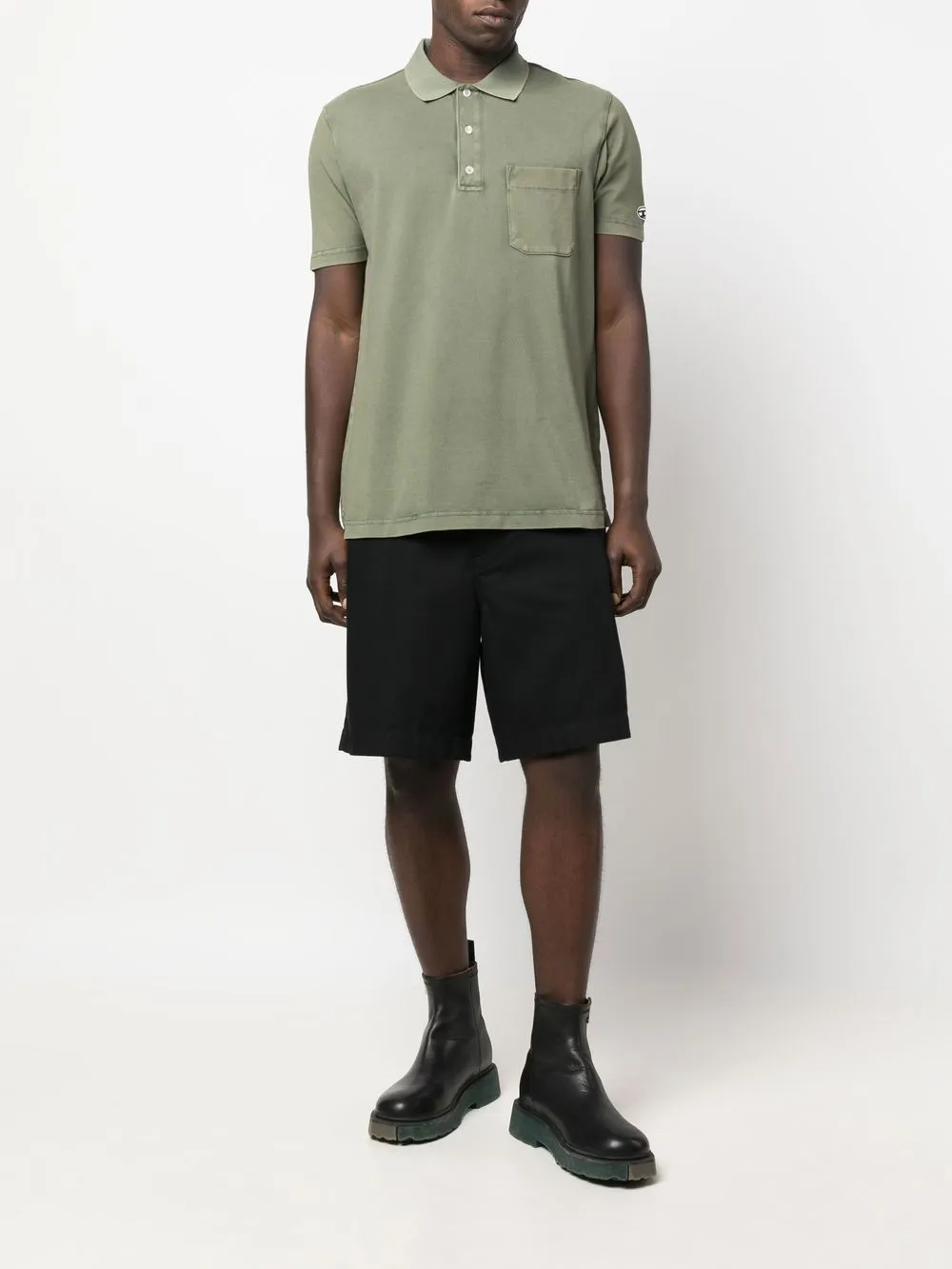 Diesel Katoenen poloshirt Groen