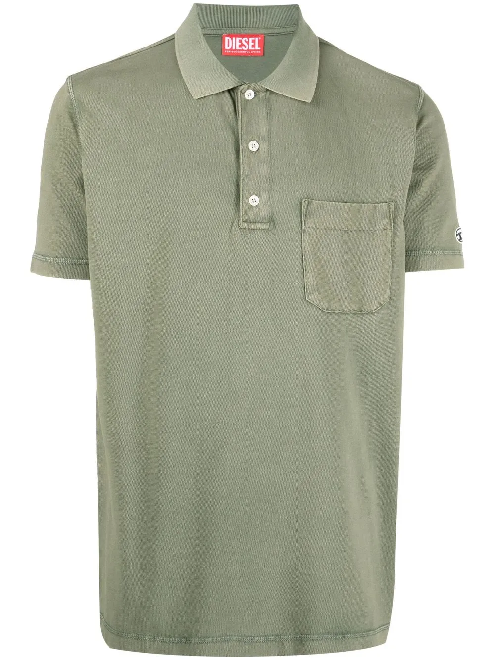 Diesel Katoenen poloshirt Groen