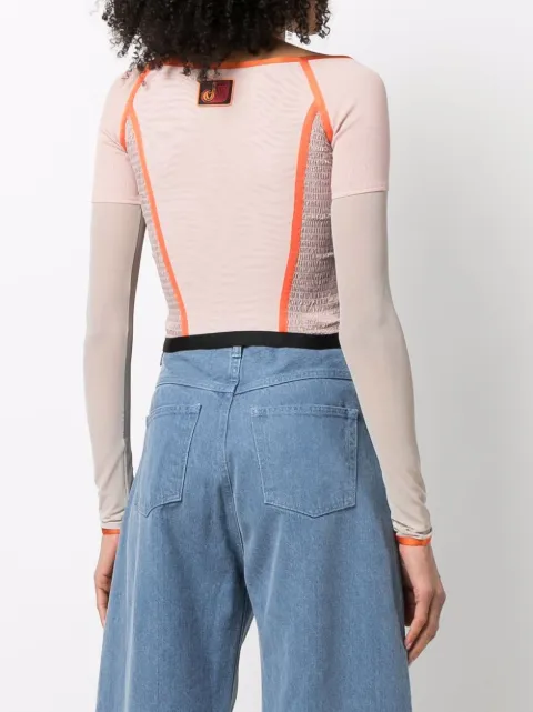 Diesel Panelled long-sleeve Top - Farfetch