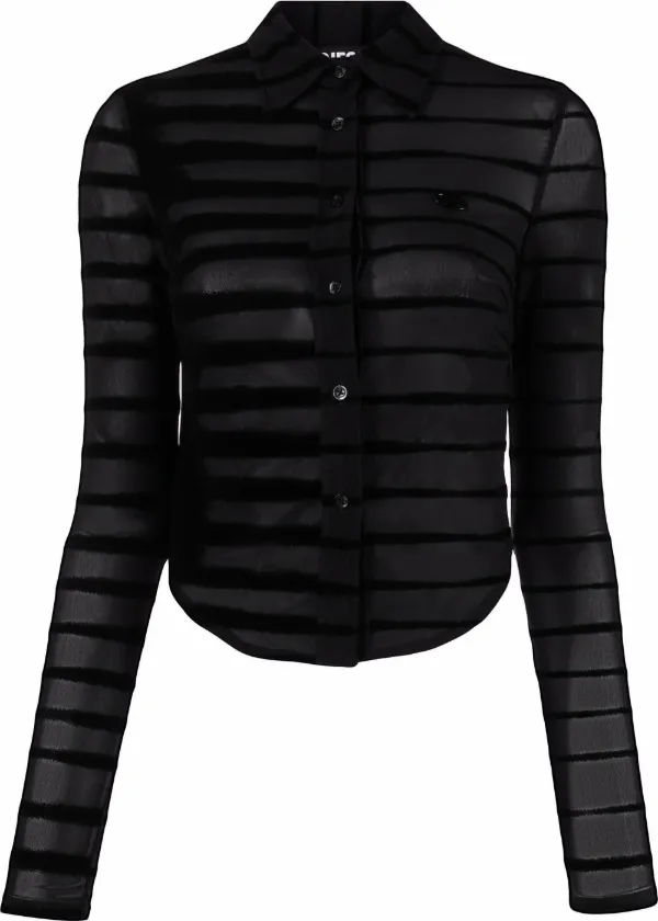 Diesel Striped Sheer Shirt - Farfetch
