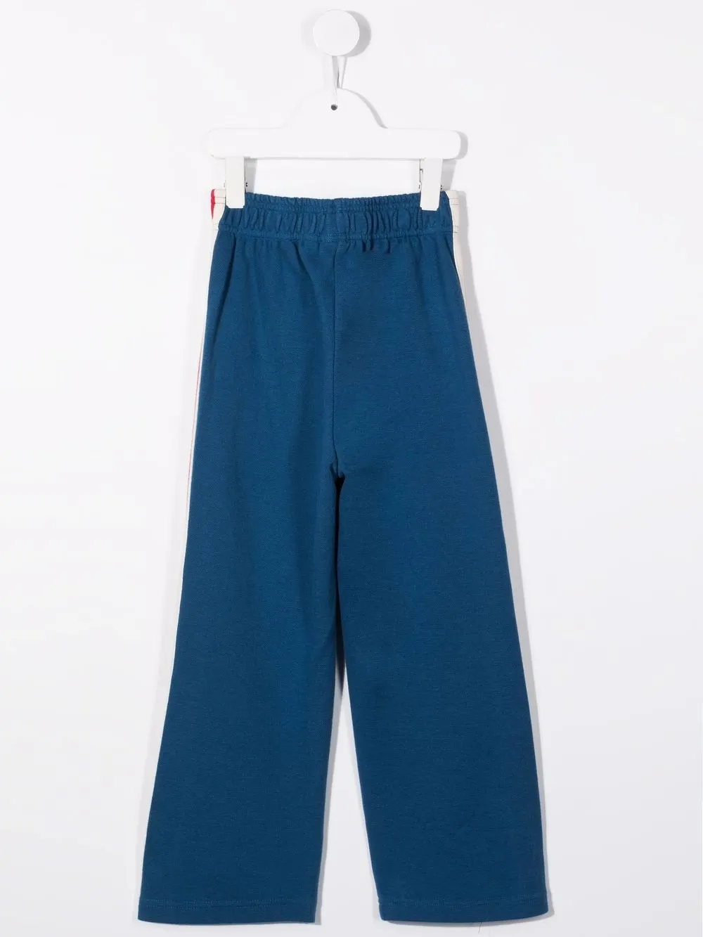 Jelly Mallow Embroidered Cotton-blend Track Trousers In Blue