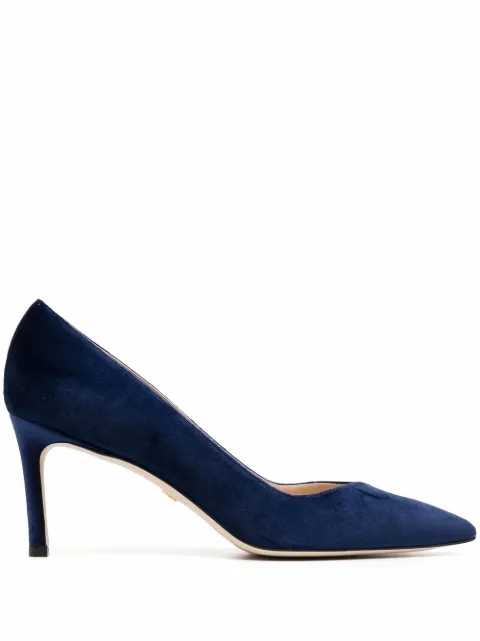 Stuart Weitzman pointed velvet 90mm pumps