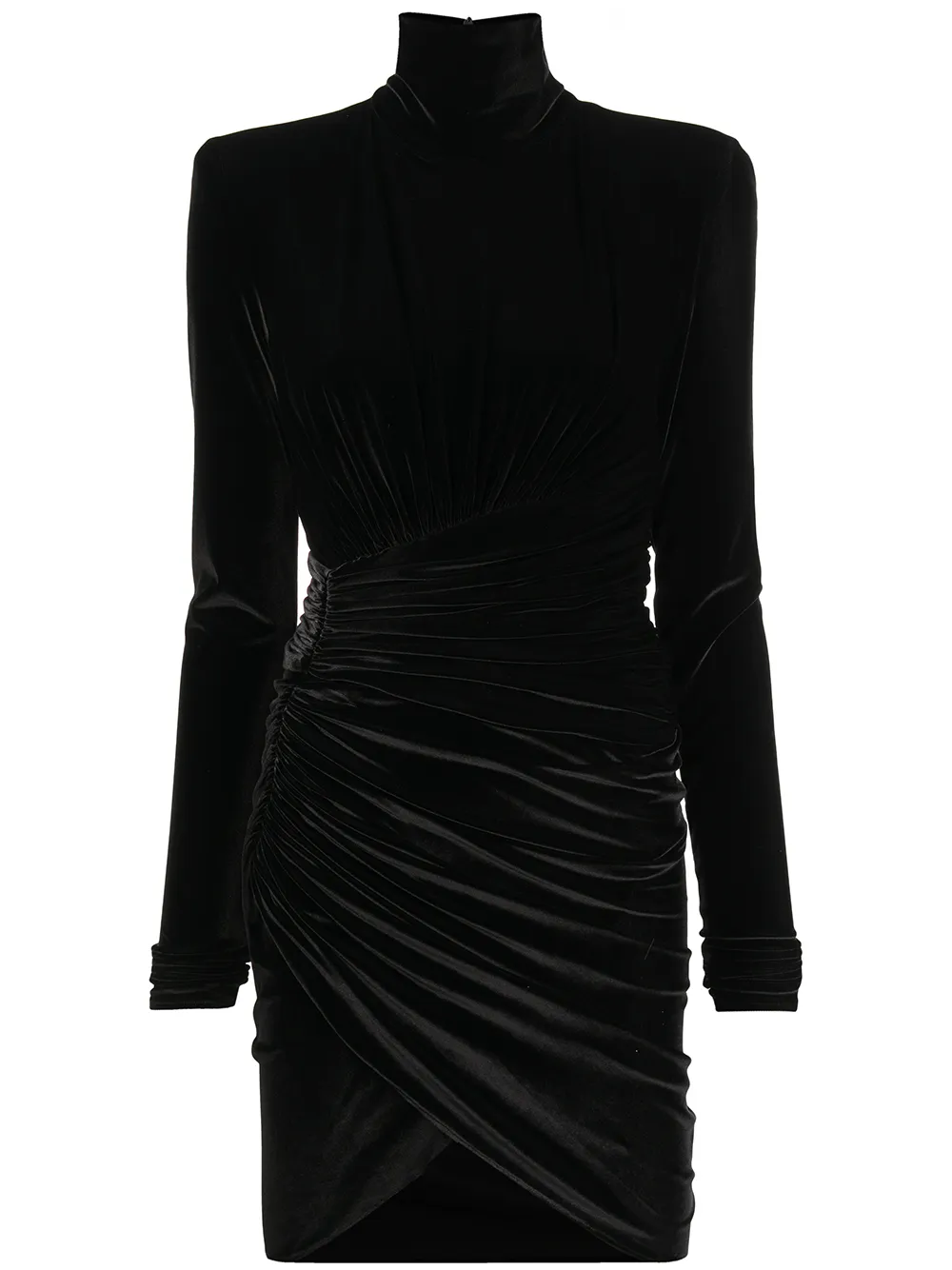 Alexandre Vauthier velvet turtleneck long-sleeve dress