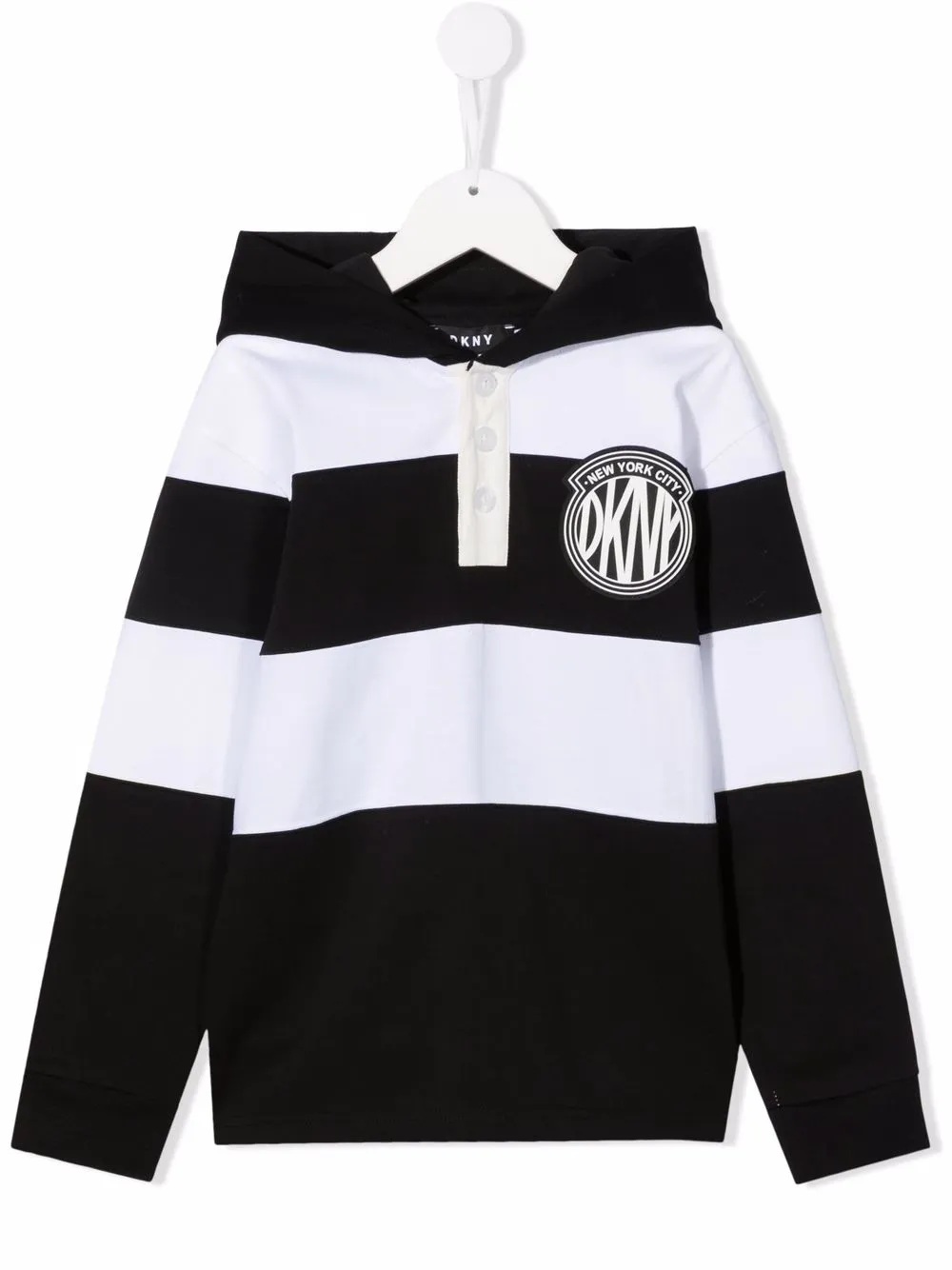 

Dkny Kids hoodie con logo estampado - Negro
