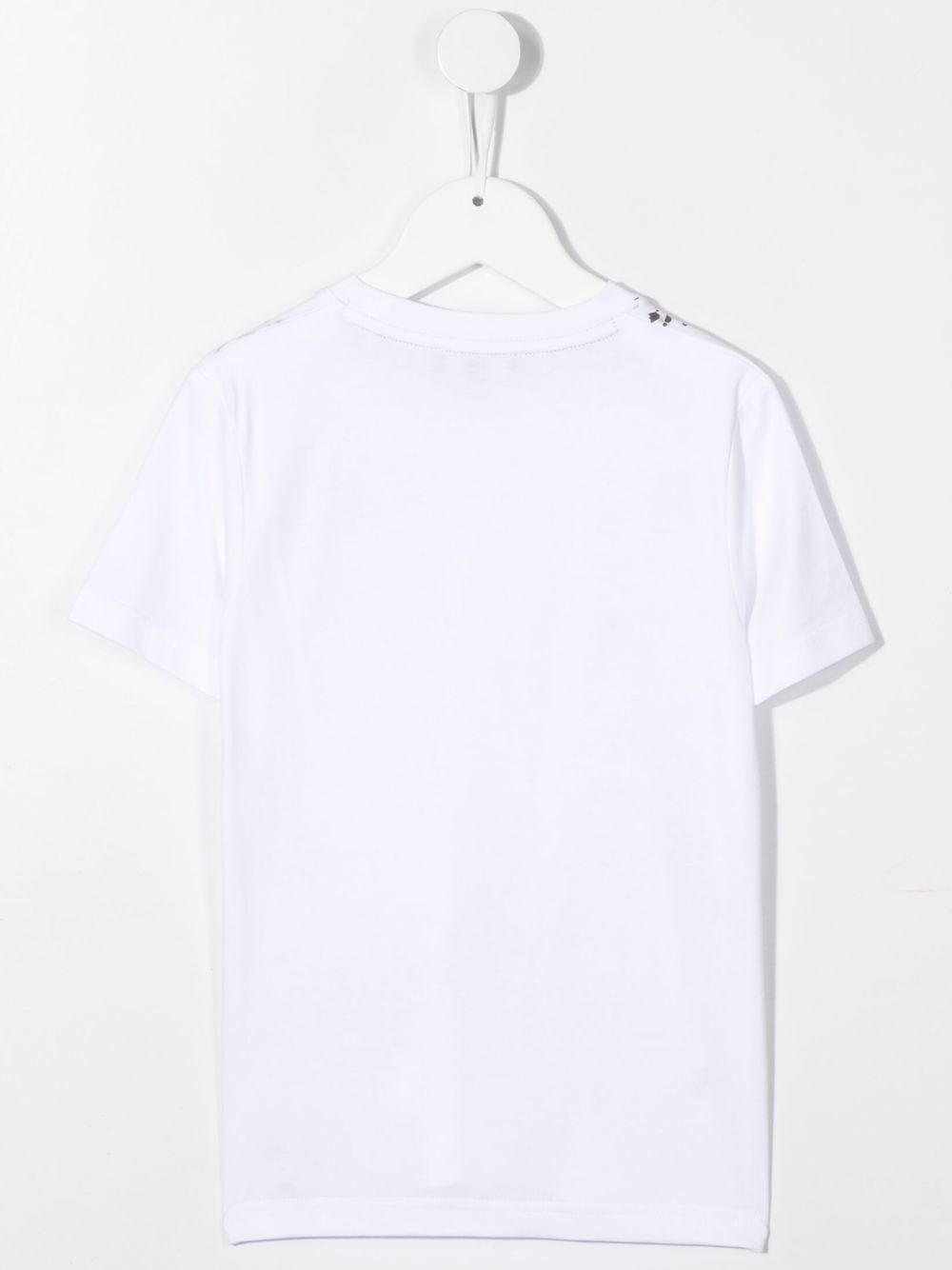 Shop Dkny Paint-splatter Logo-print T-shirt In White