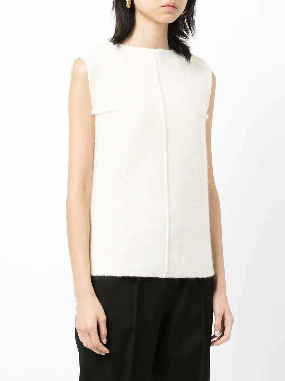 фото Jil sander трикотажный топ без рукавов