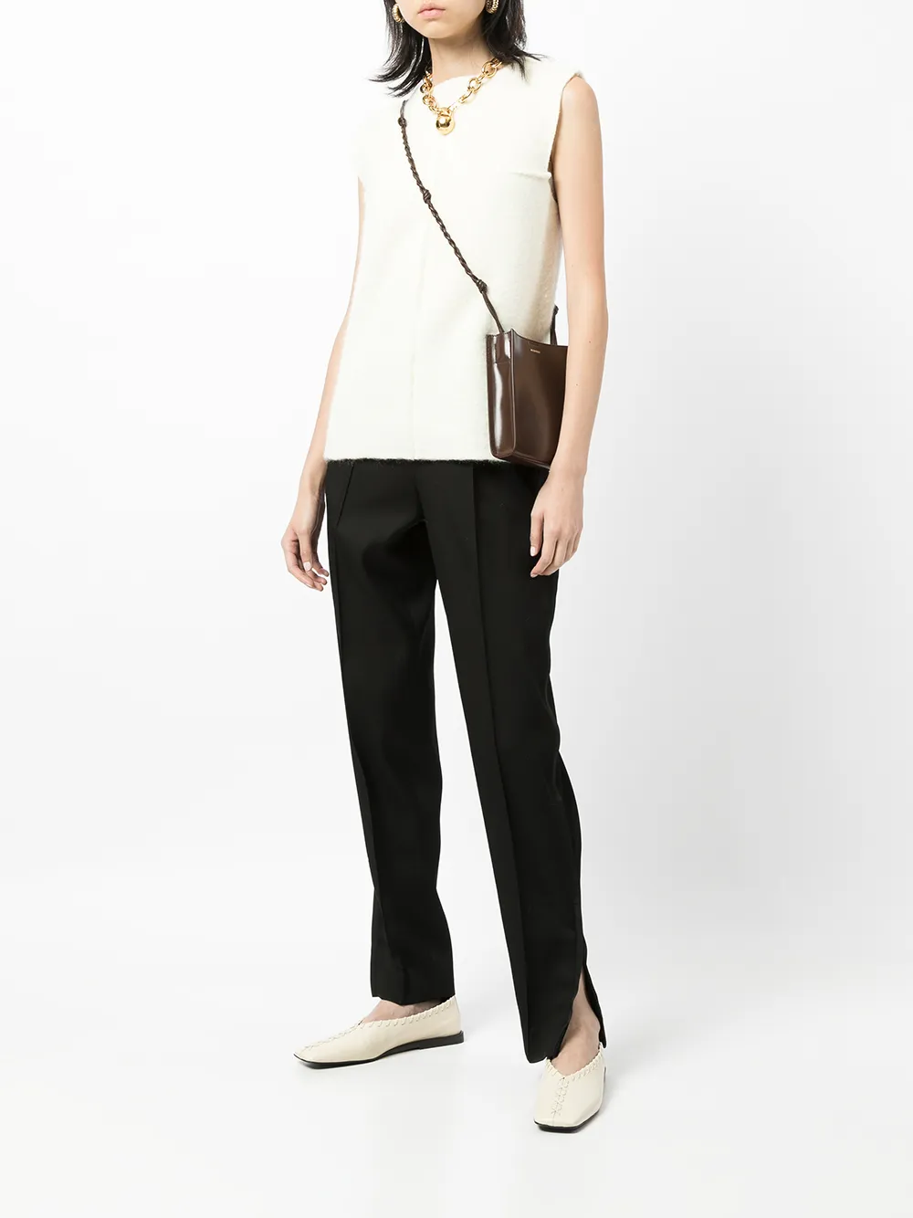 фото Jil sander трикотажный топ без рукавов