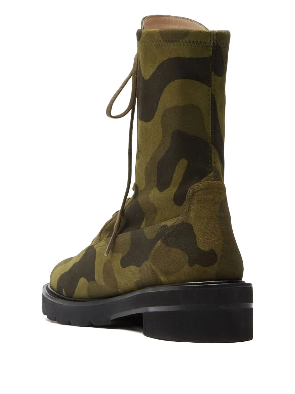 Stuart Weitzman Ande Liftie lace-up combat boots Groen