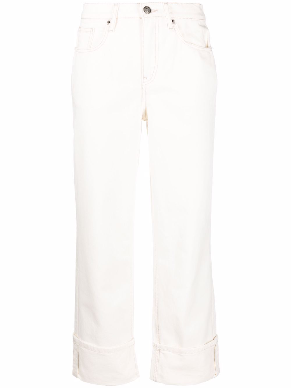 

12 STOREEZ straight-leg cuffed jeans - Neutrals