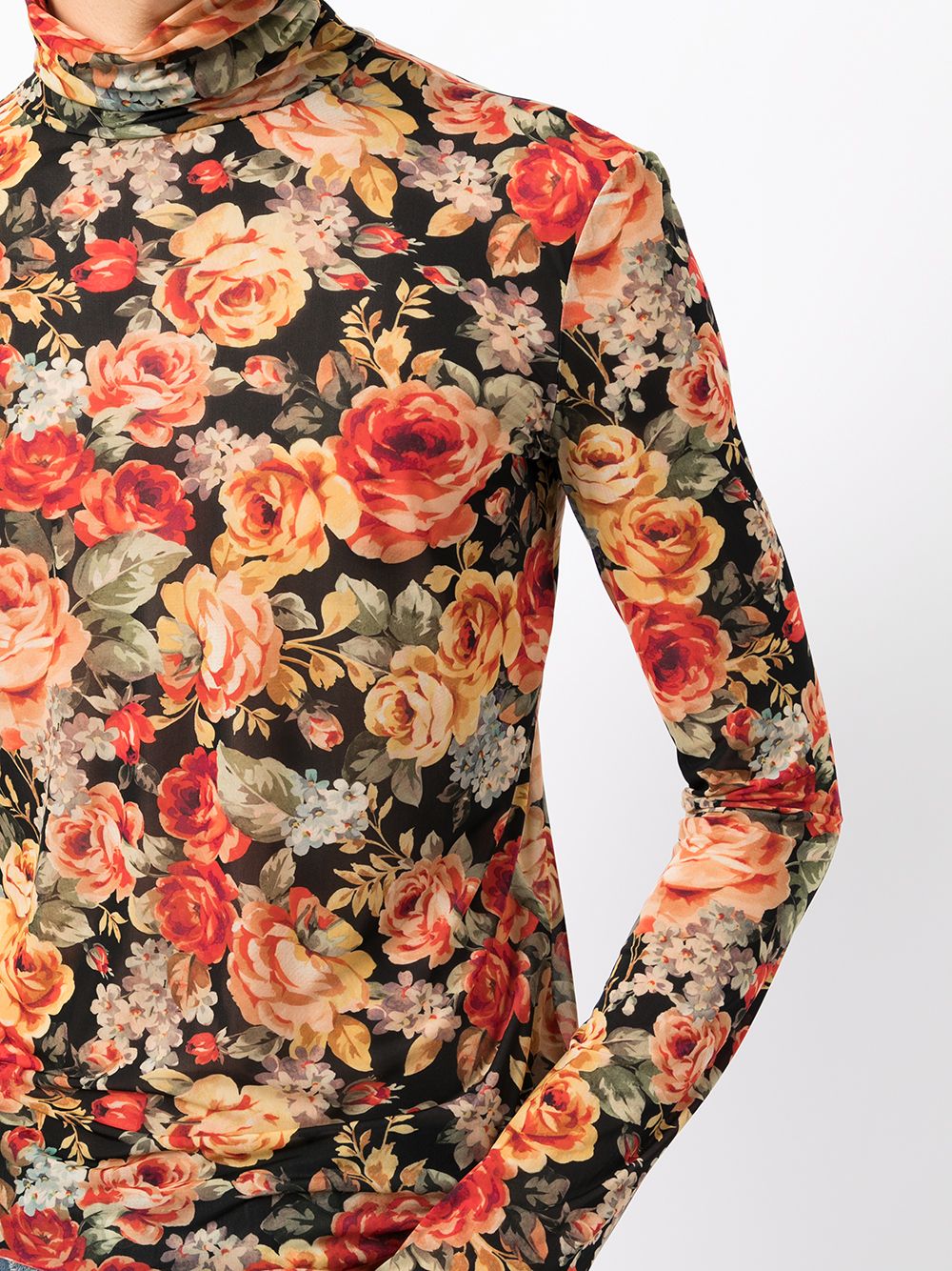 skranke barmhjertighed Forstærker AFFRIGHTED T.M floral-print Turtleneck Jumper - TekneawardsShops