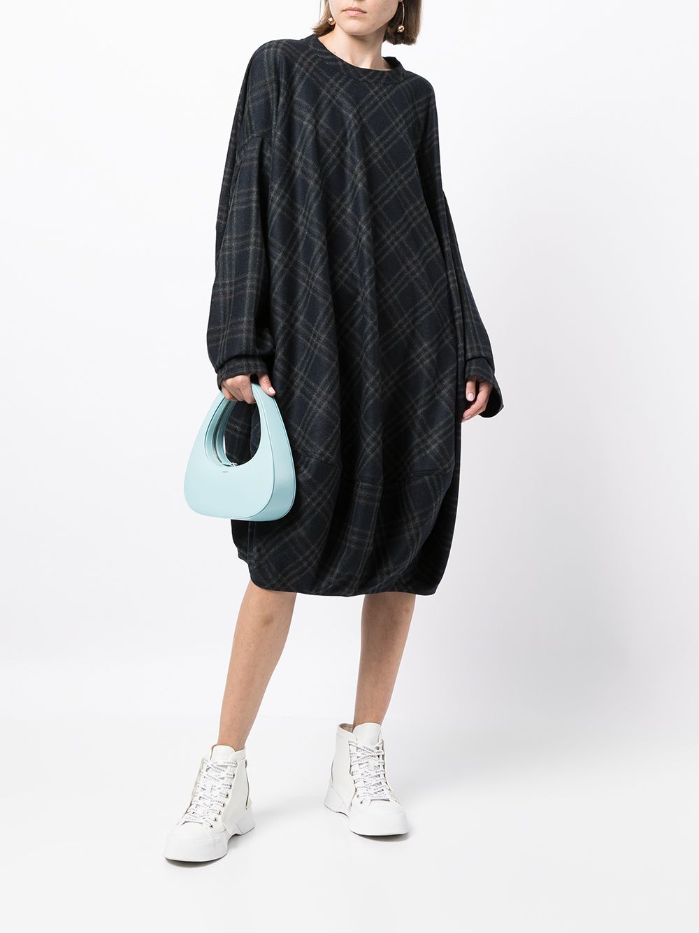 Sofie D'hoore Doudou Checked Wool Dress In Blue | ModeSens