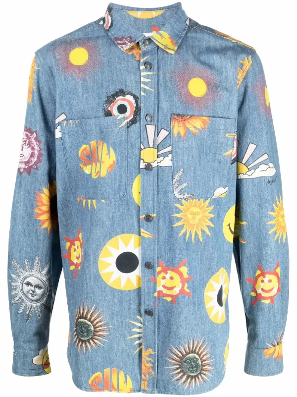Moschino graphic-print Denim Shirt 