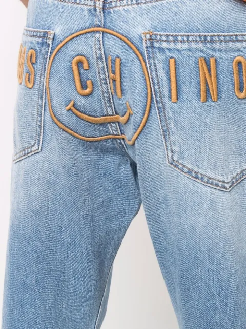 Moschino ロゴ ストレートジーンズ - Farfetch