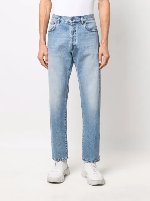 Moschino ロゴ ストレートジーンズ - Farfetch