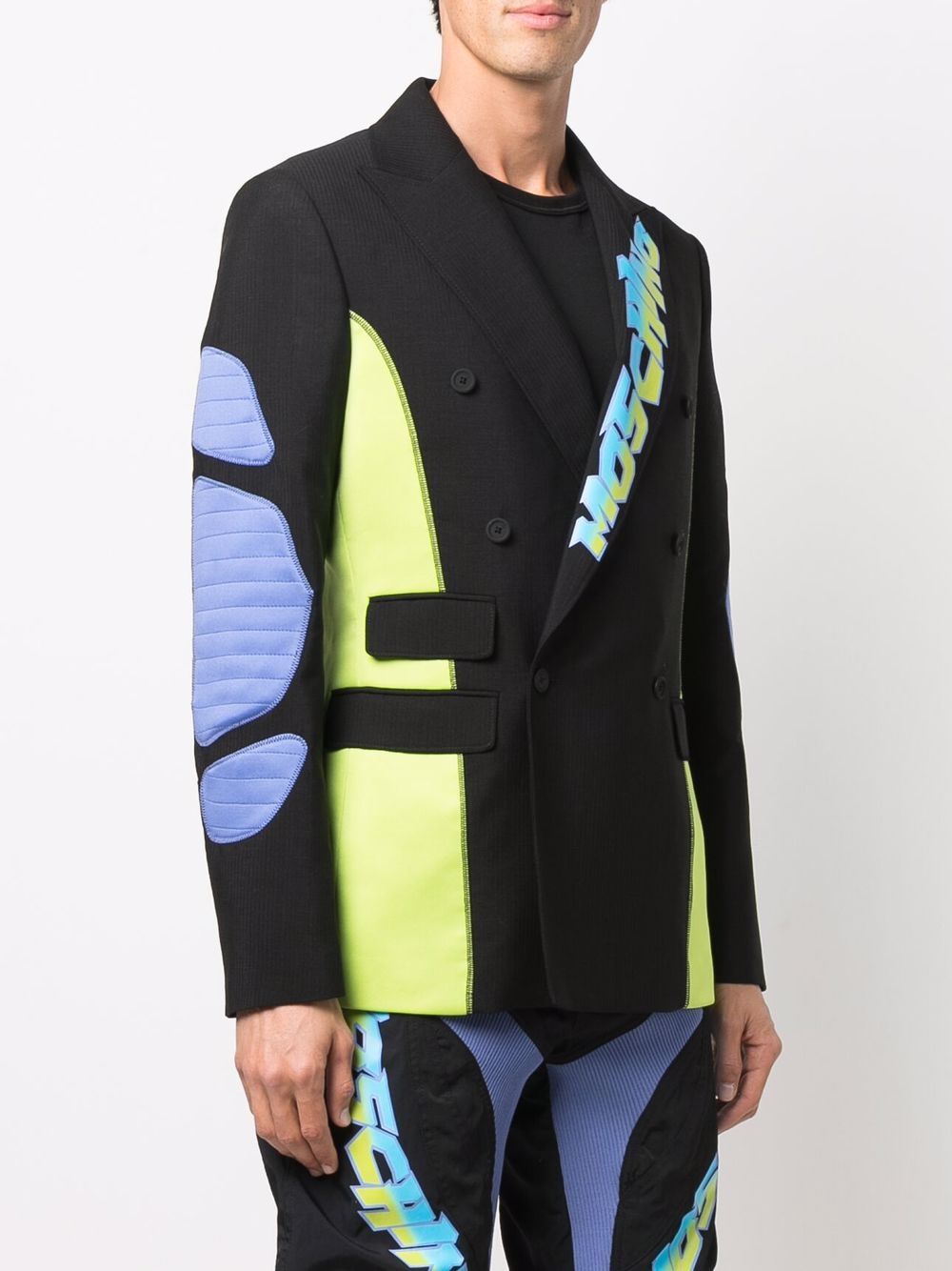фото Moschino двубортный пиджак в стиле колор-блок