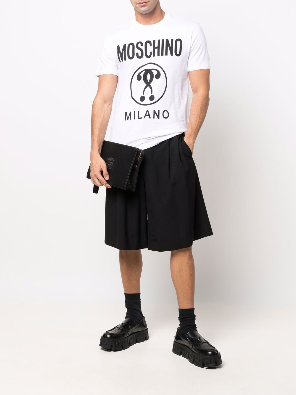 Moschino T-shirt met logoprint - Wit