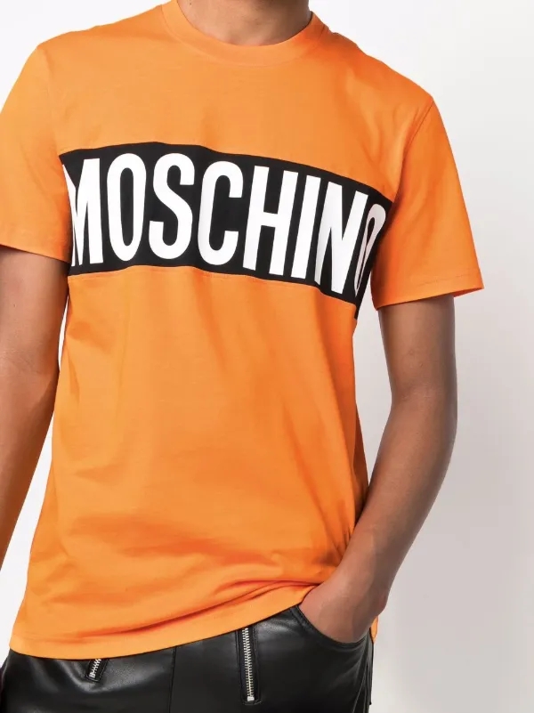 Shop Moschino logo-print T-shirt with 